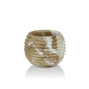 Latte Mango Wood Cocoon Pot
