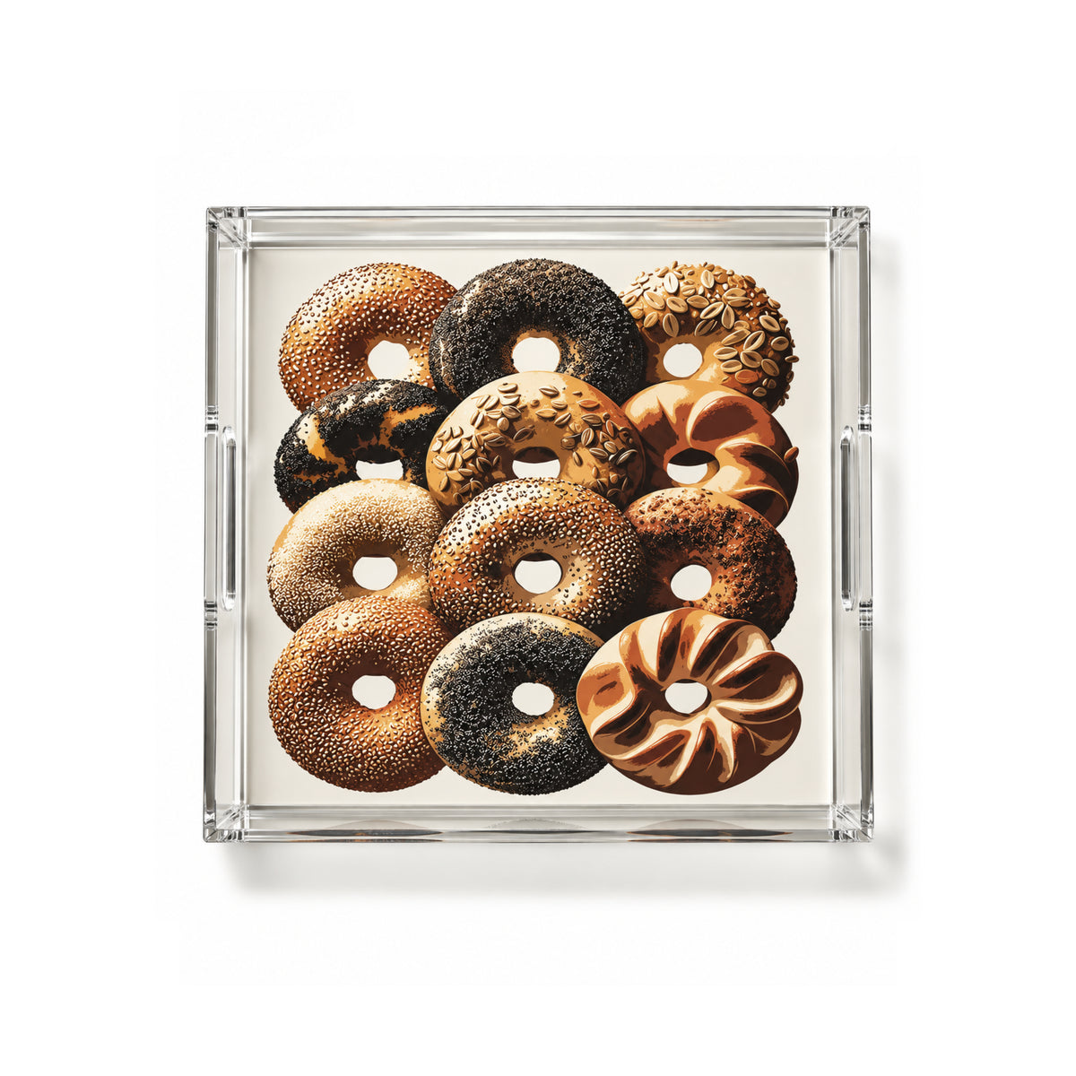 A Dozen Bagels Acrylic Tray