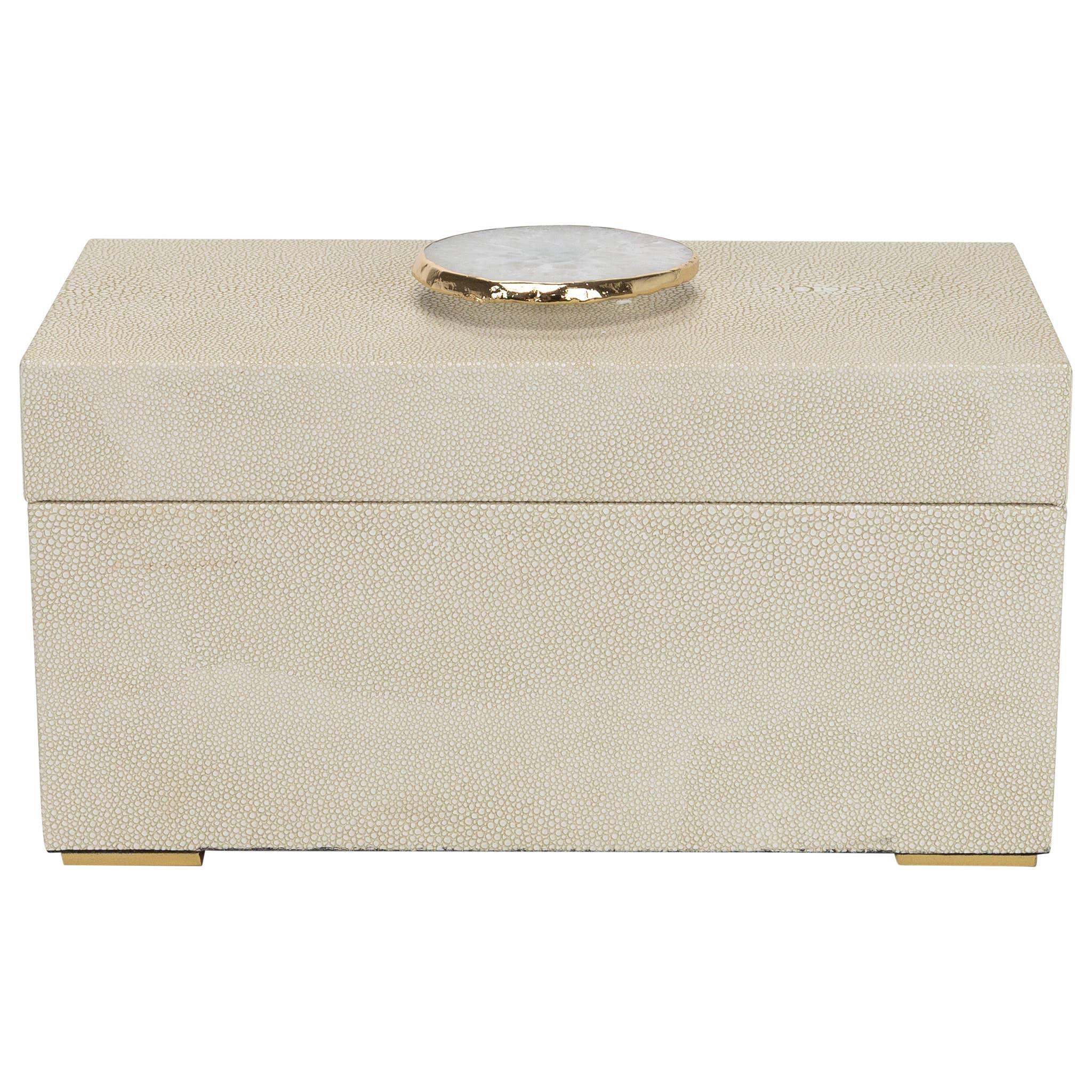 Berkley Beige Shagreen Leather Boxes Decorative Boxes