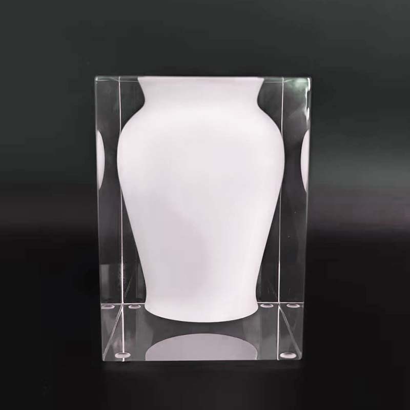 Heritage Square Bud Vase Wide Mouth White