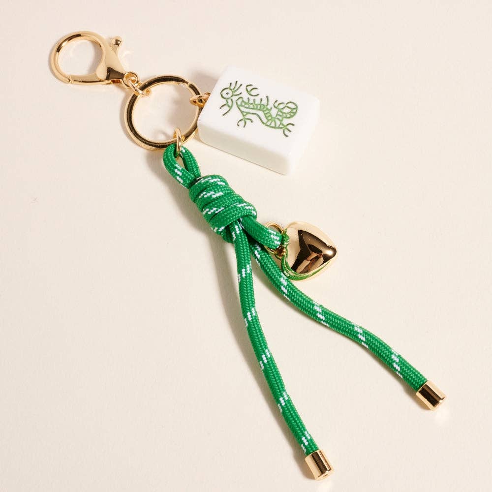 Mahjong Tile Keychain Bag Charm