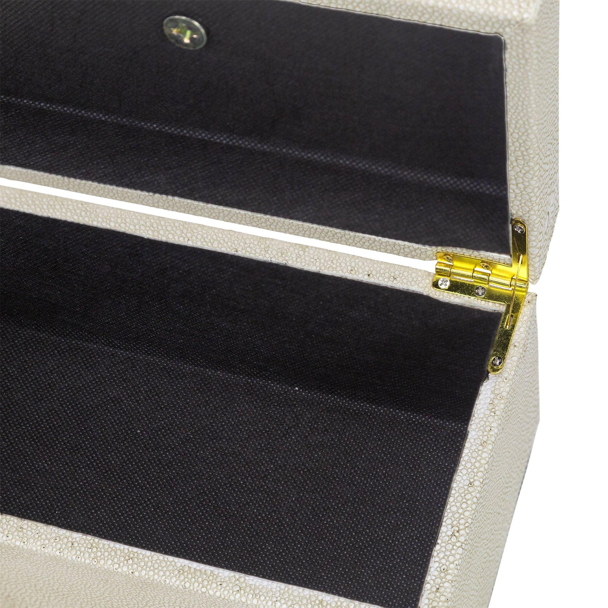 Berkley Beige Shagreen Leather Boxes Decorative Boxes