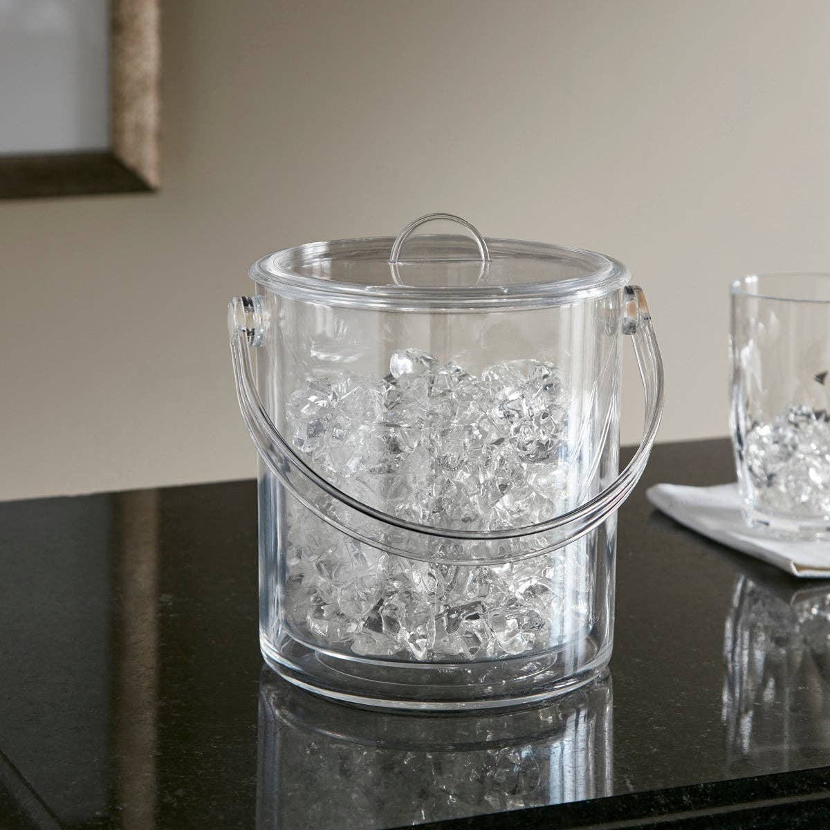 Lucite Double Wall Ice Bucket