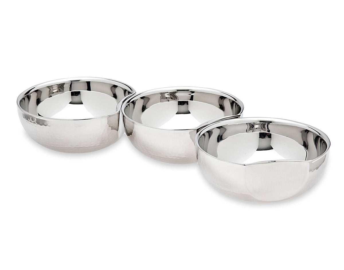 Hammered Connecting Bowls S/3