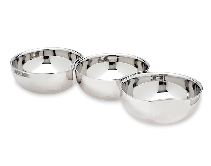 Hammered Connecting Bowls S/3