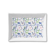 Ceramic Tray - Blue Mahjong