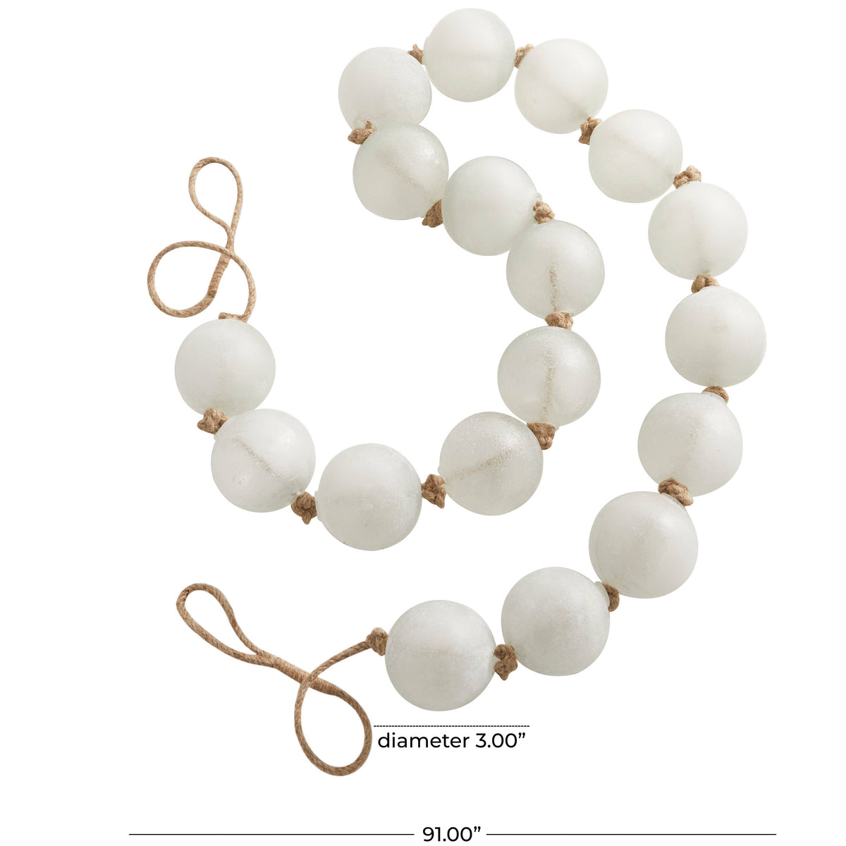 Coastal Glass Garland With Tassel