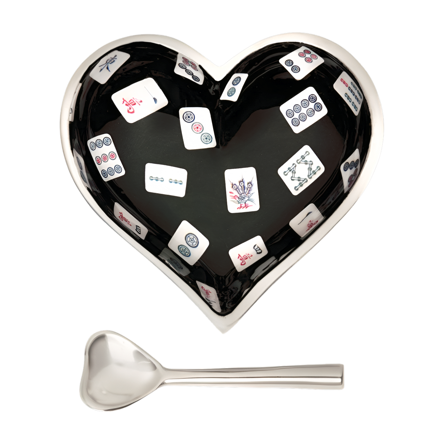 Happy Mah Jong Heart with Heart Spoon