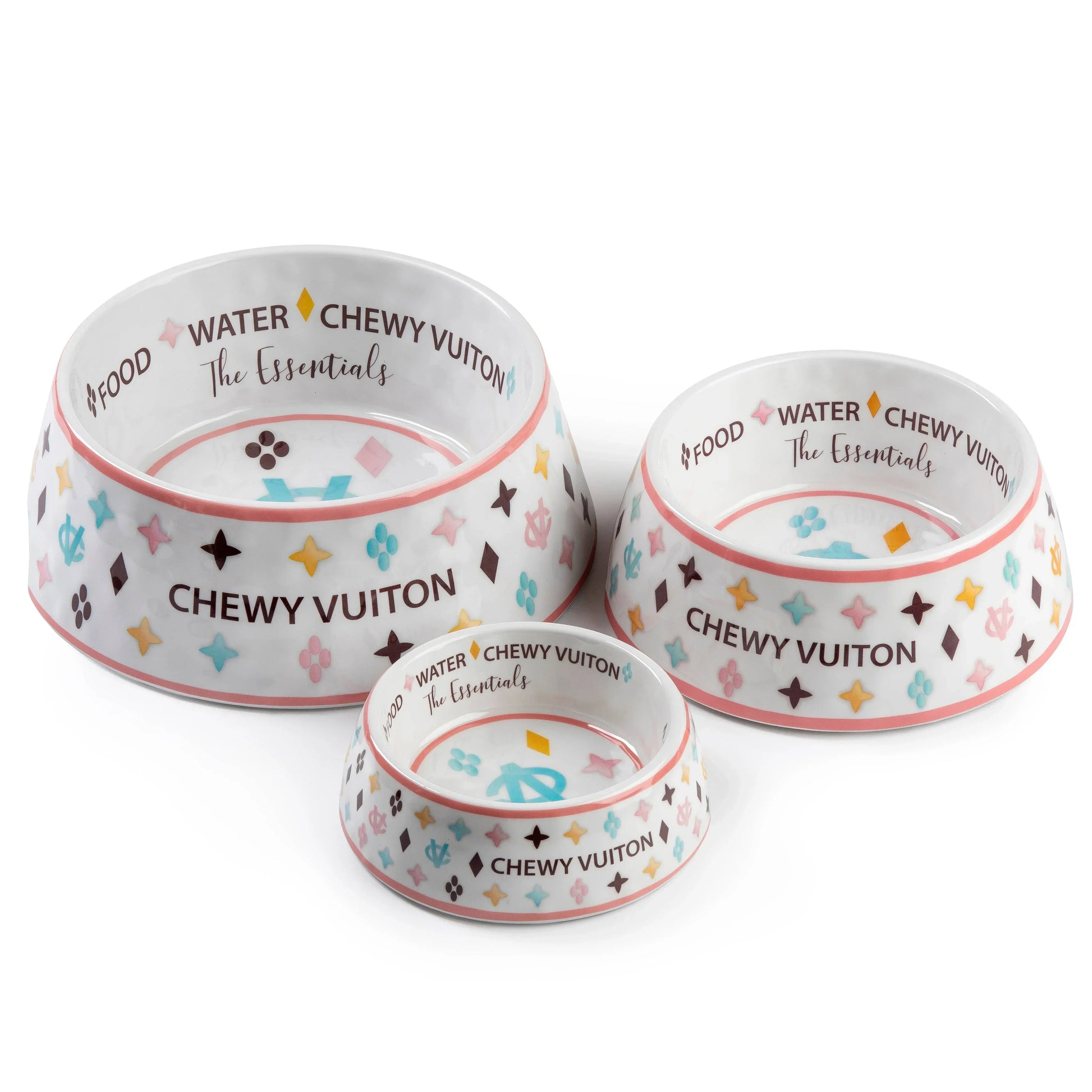 Chewy Vuiton Dog Bowl Pet Gifts