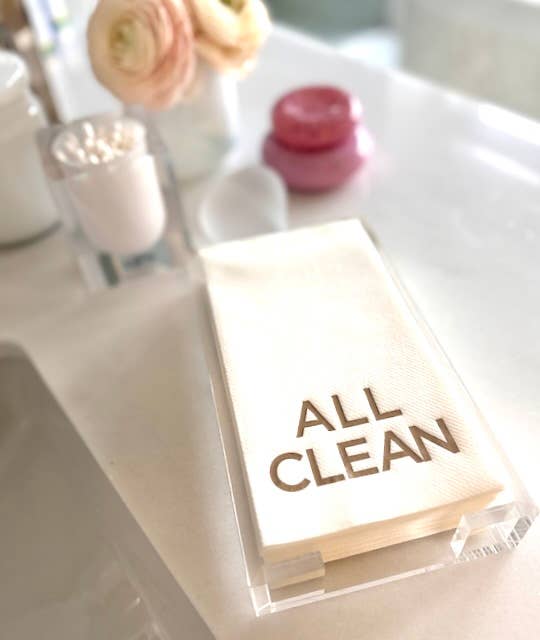 Guest Towels with Acrylic Tray