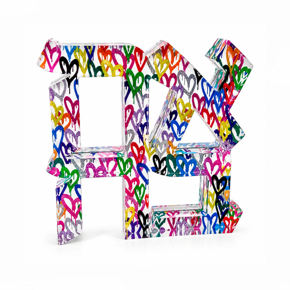 Acrylic Ahava Sculpture