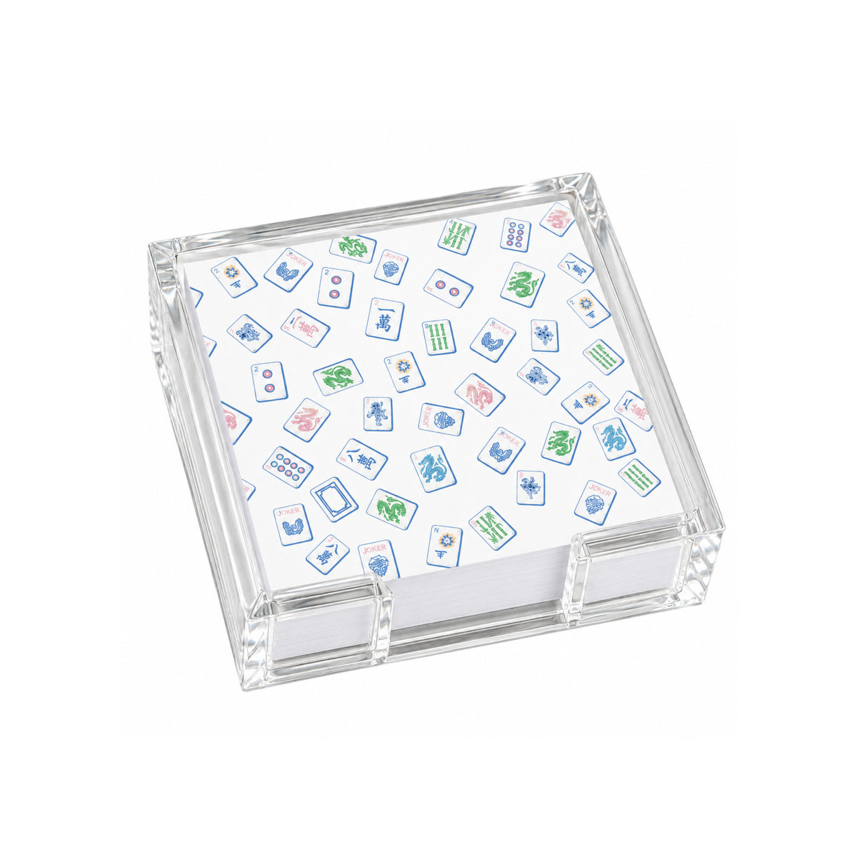 Acrylic Holder & Notepad, Mahjong Wallpaper