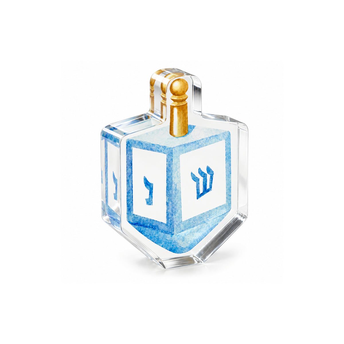 Acrylic Napkin Weight, Dreidel