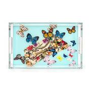 Acrylic Vanity Tray, Butterflies Take Flight