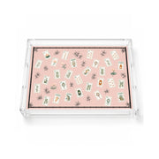 Acrylic Vanity Tray/Mahjong Pink Lotus