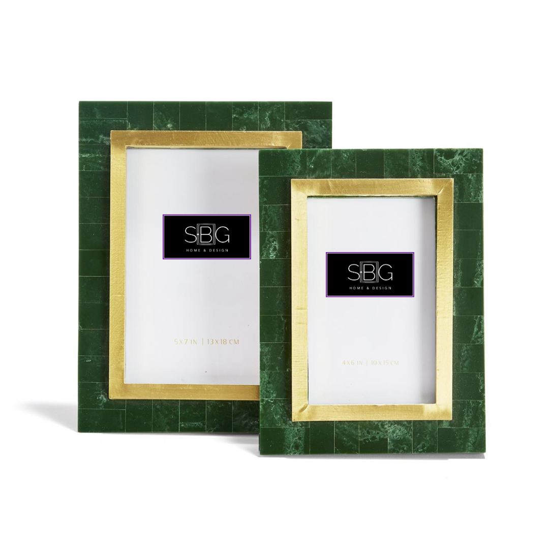 Aventurine Green and Gold Frame