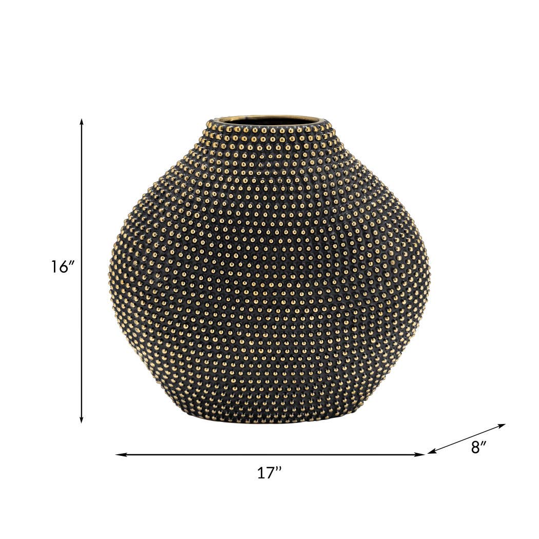 Beaded Ceramic Sculptural Vase