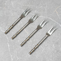 Gold Dot Forks, Set of 4