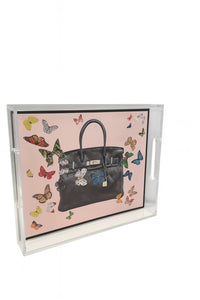Black Handbag Print, Acrylic Display Tray