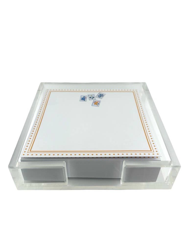 Notepad in Acrylic Holder, Mahjong 2