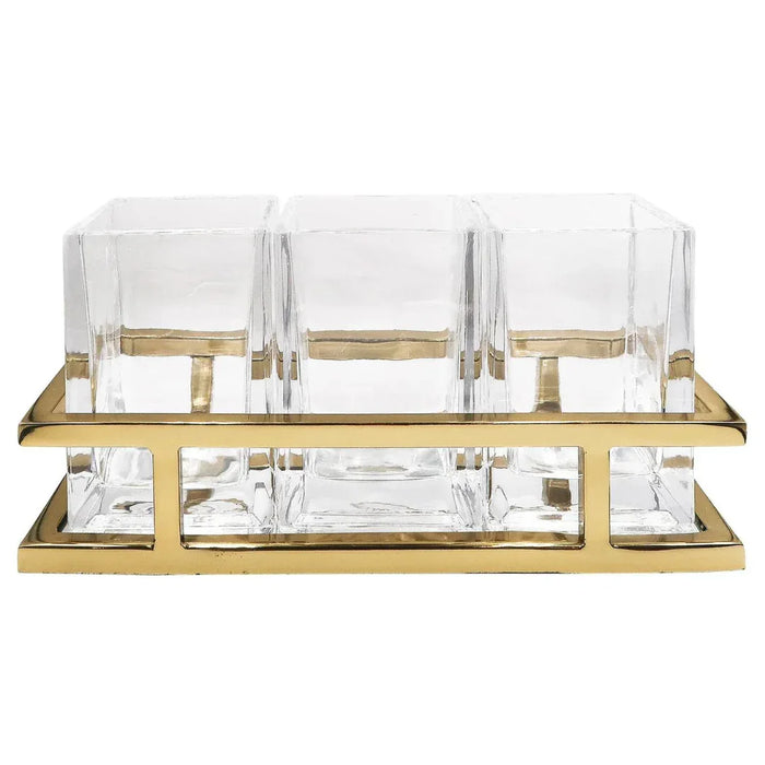 Fara Flatware Caddy Gold Flatware Caddy