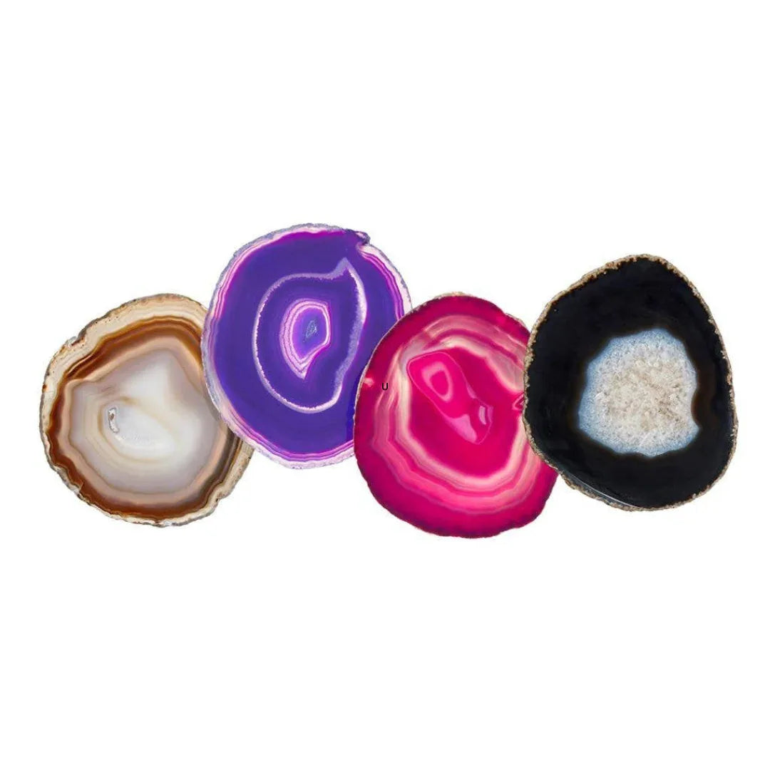 Pedra Gemstone Agate Coasters Assorted Coasters