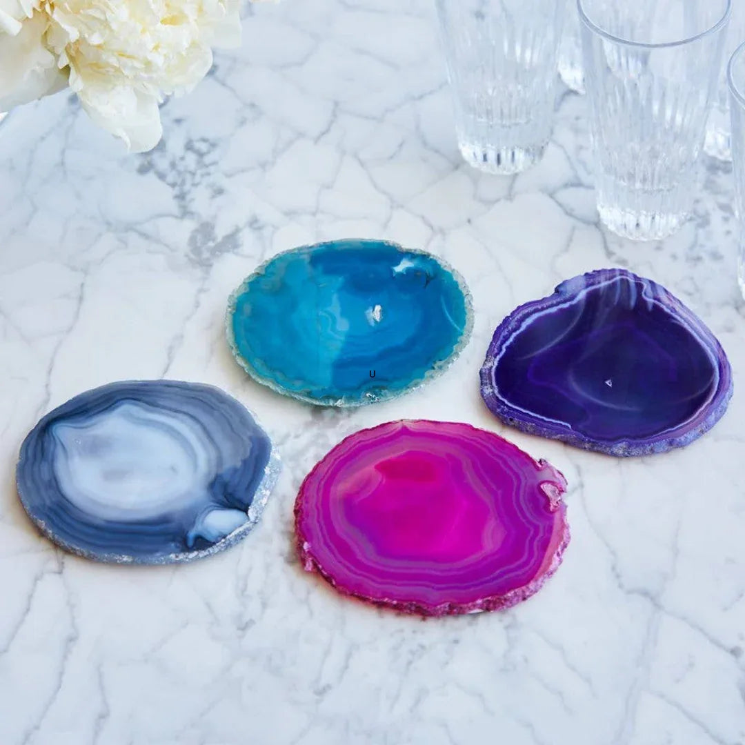 Pedra Gemstone Agate Coasters Coasters