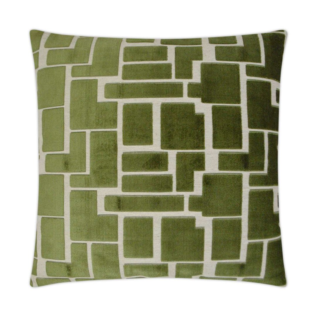 Aura Sparkle Olive Throw Pillow 22x22