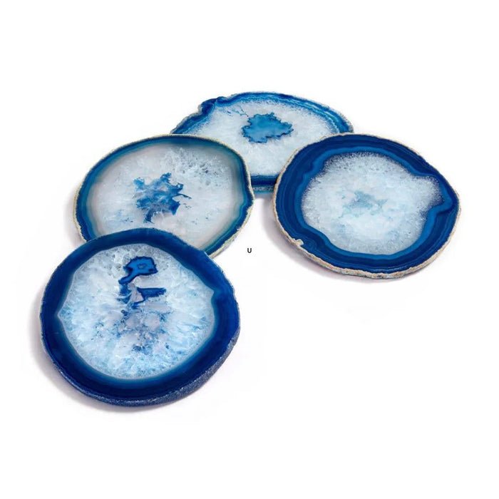 Pedra Gemstone Agate Coasters Azure Coasters