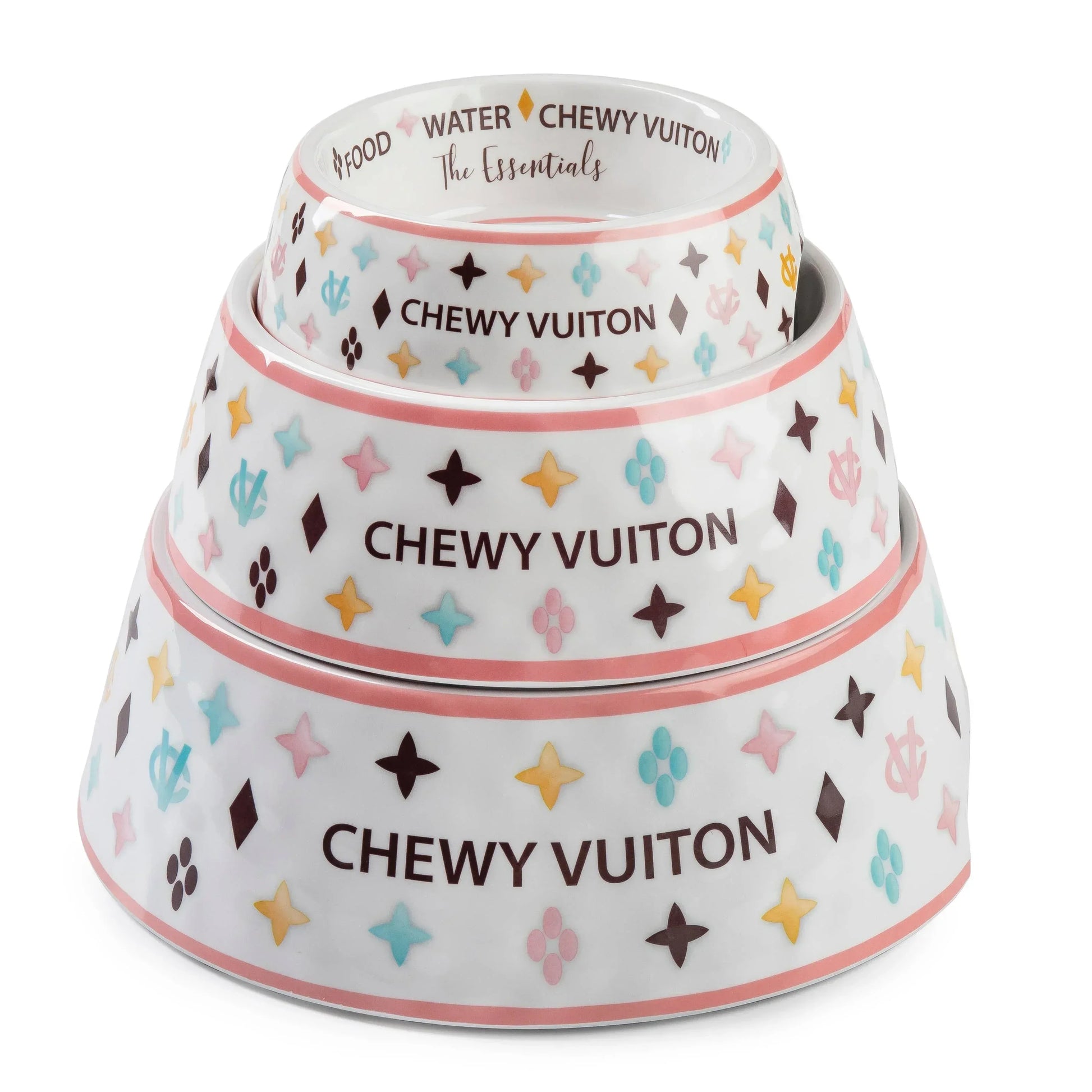 Chewy Vuiton Dog Bowl Pet Gifts
