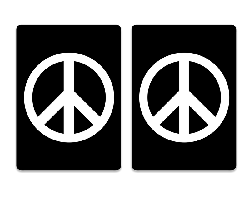 Playing cards BLACK and WHITE PEACE sign