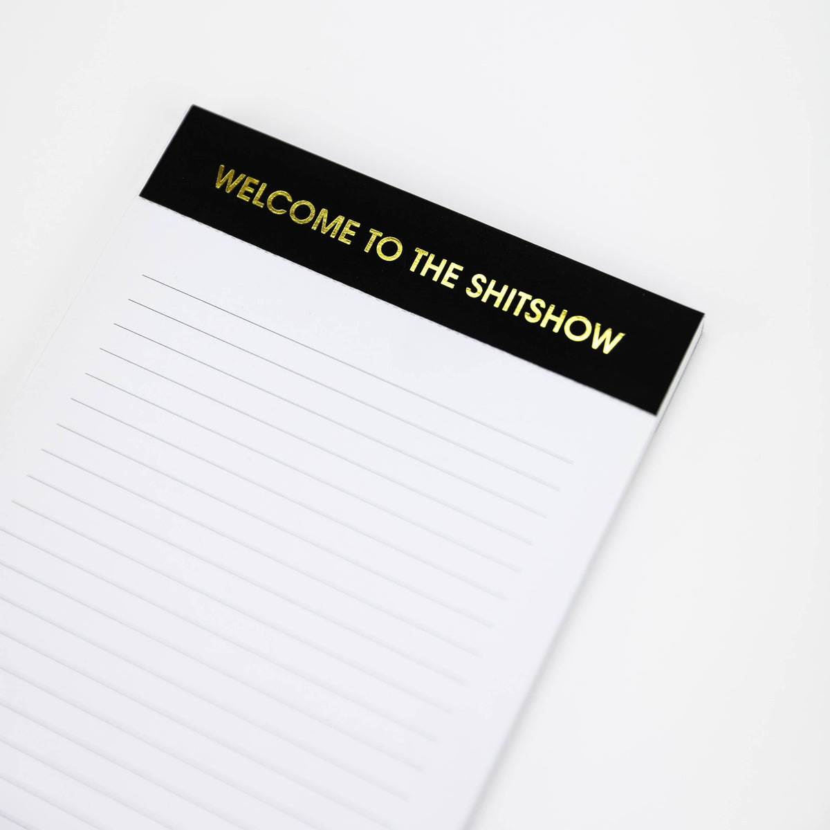 Welcome To The Shitshow - Lined Notepad - Black - 65 perforated pages - 5x8 Notepads