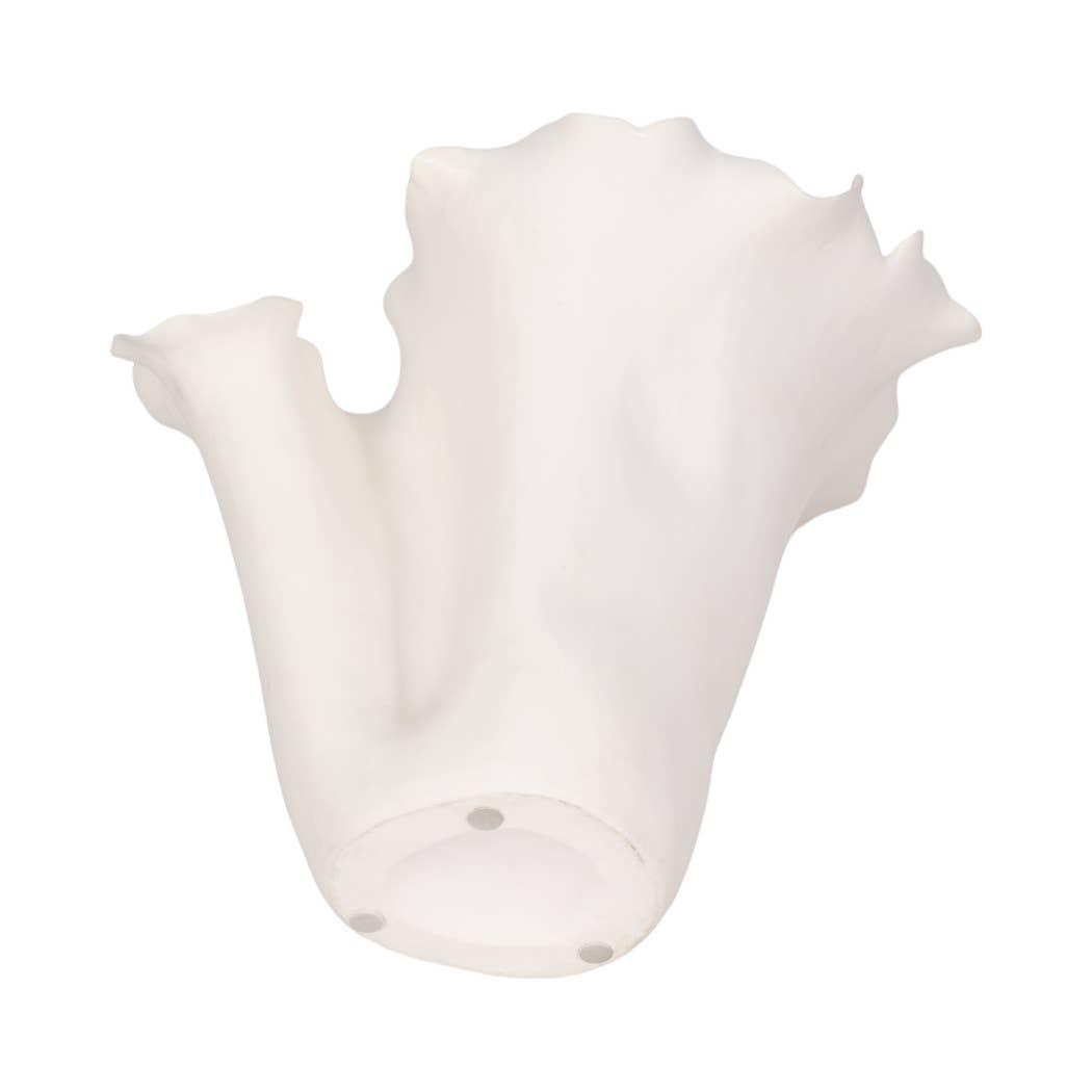 Ruffled Edge Ceramic Vase