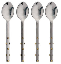 SS & Gold Dot Spoons-Piece Set