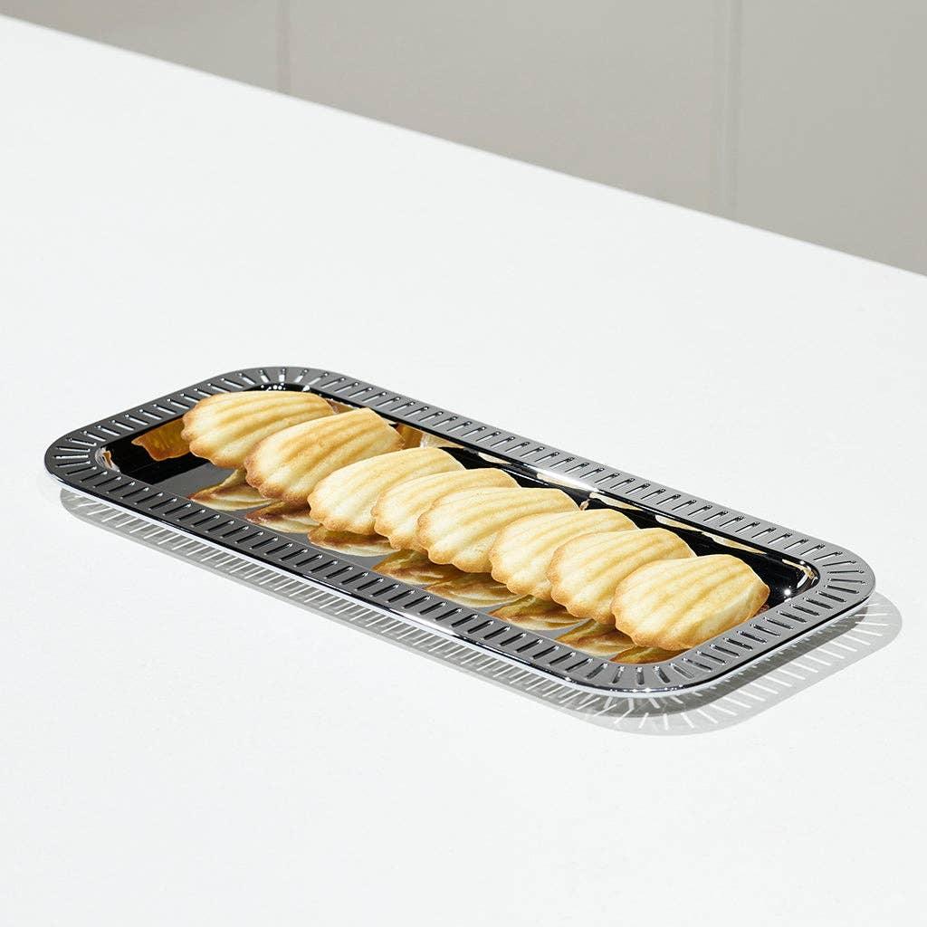 Striations Small Rectangle Serving Tray Serving Tray
