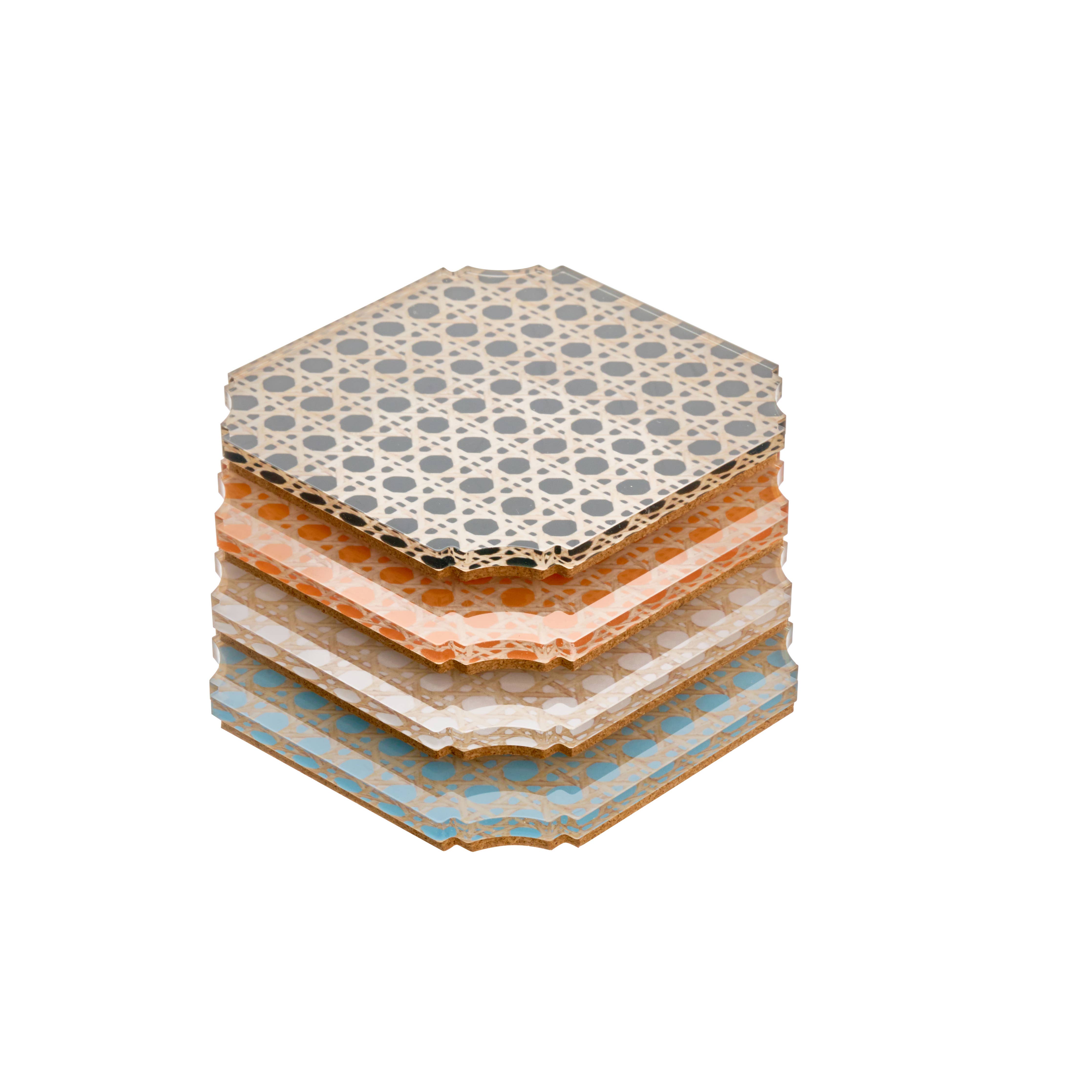 Rattan Coaster Set S/4