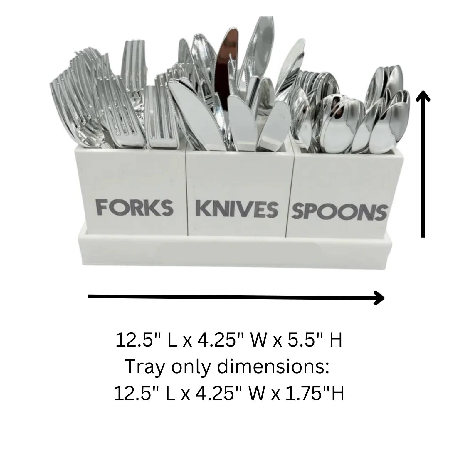 Cutlery Caddy, White