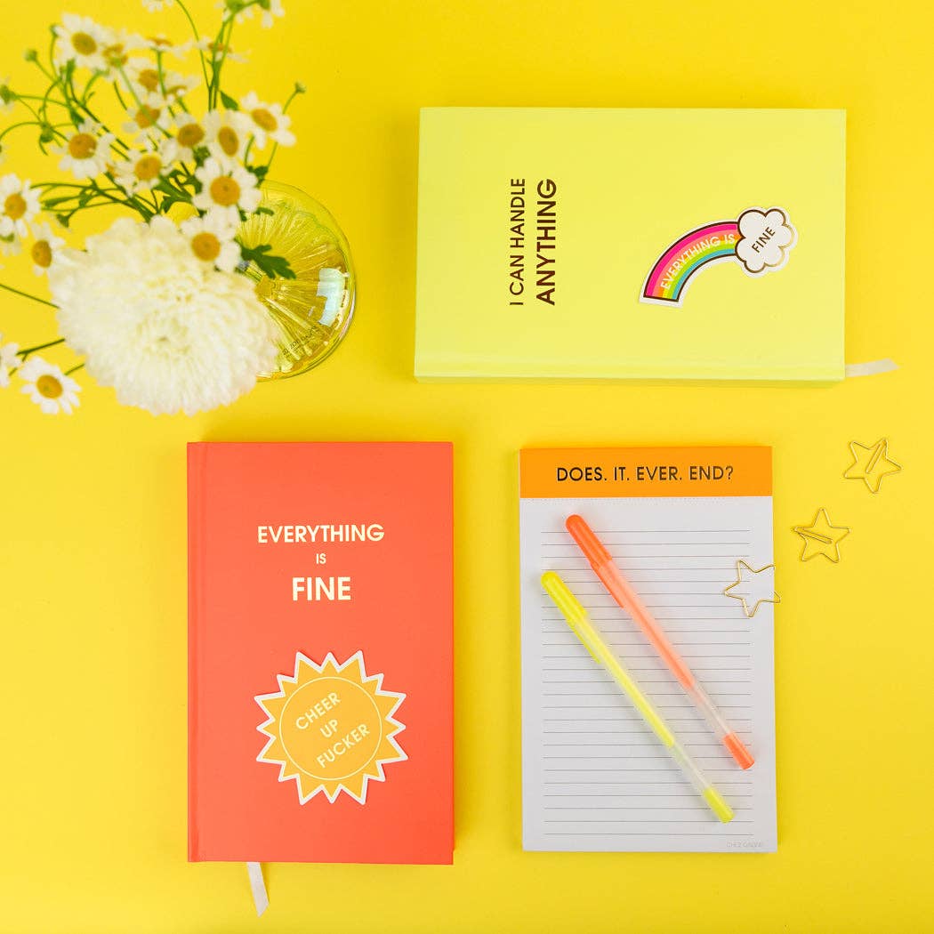 Does It Ever End? - Lined Notepad - Bright Tangerine - 65 perforated pages - 5x8
