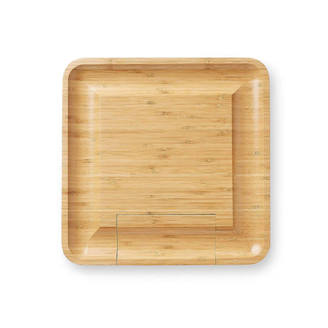 Square Bamboo Cheese Board Set.