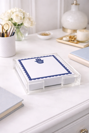 Notepad in Acrylic Holder, Hamsa