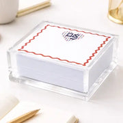 Notepad in Acrylic Holder, Ahava Heart