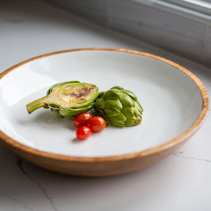 Mango Wood Salad Serving Bowl & Servers