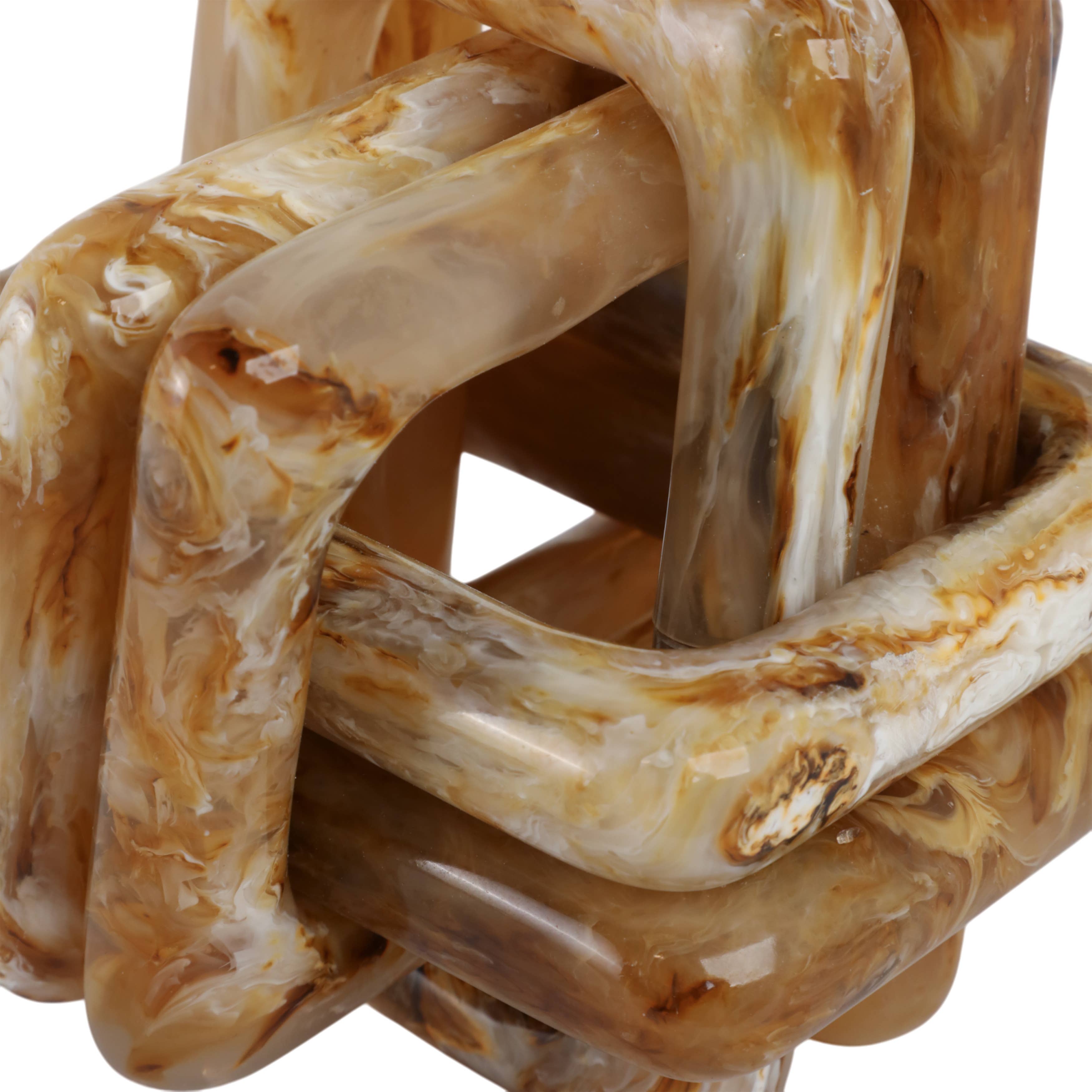 Resin Marbled Knot Sculpture