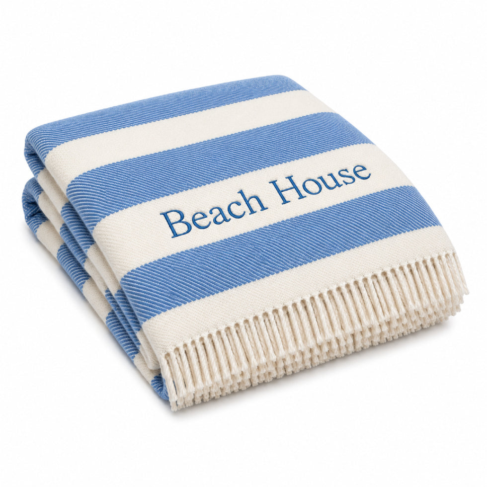 Monogrammed Seabrook Throw