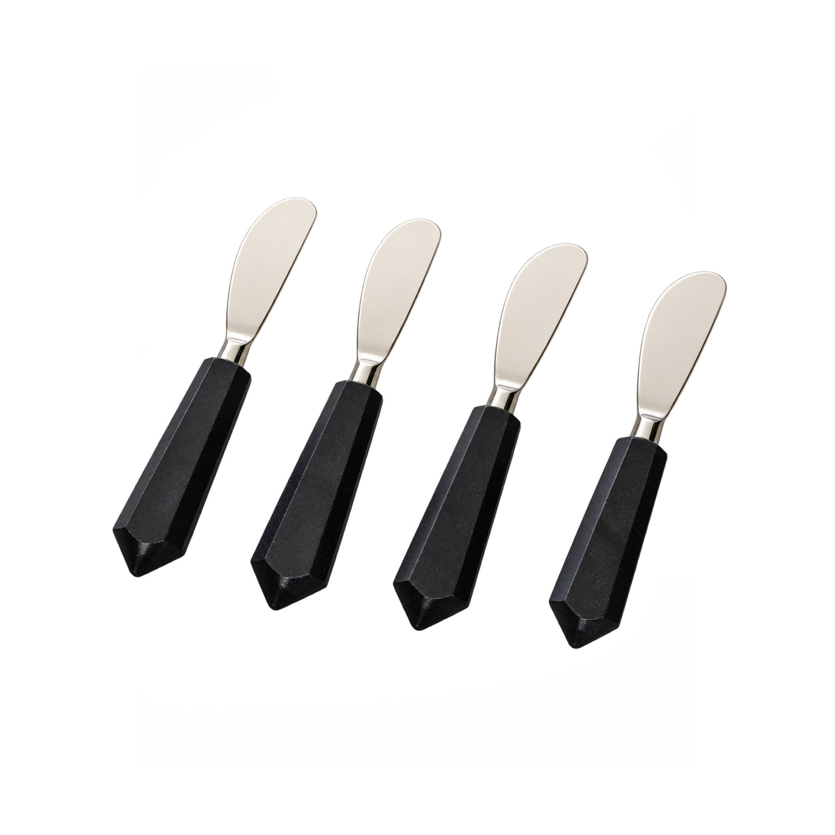 Black Marble Stone Spreaders Set of 4