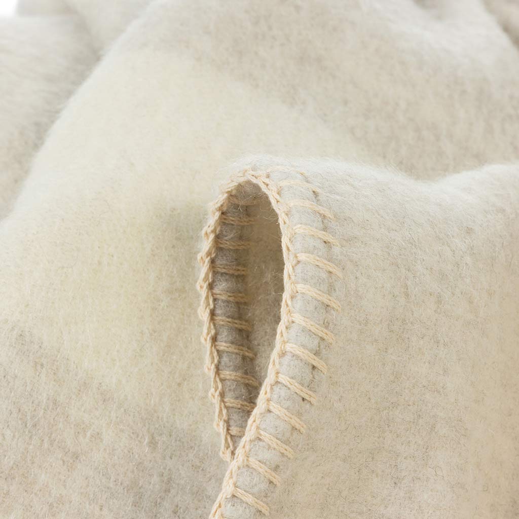 Mason Striped Throw with Ivory stripe. 