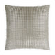 Textured boxed gray pillow on a white background