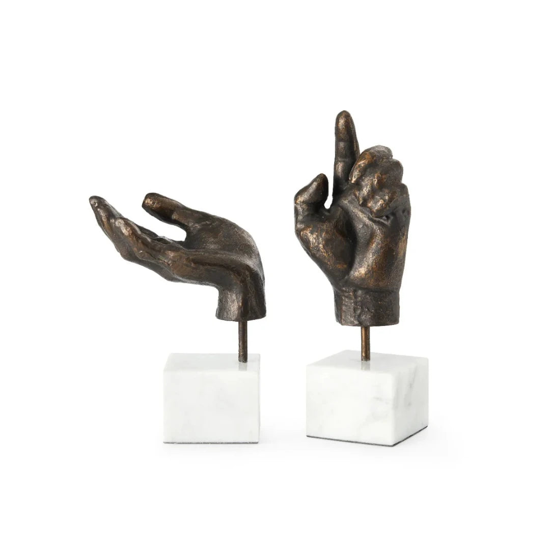 Bronze Pair of Hands Statue