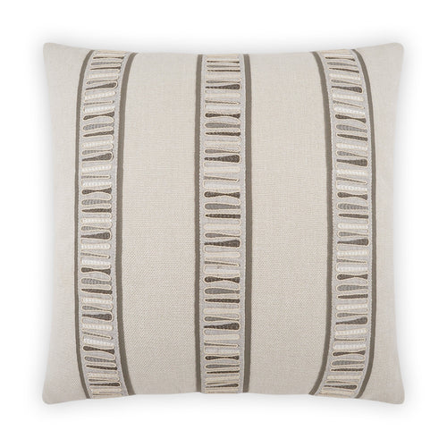 Decorative pillow with striped pattern on a white background