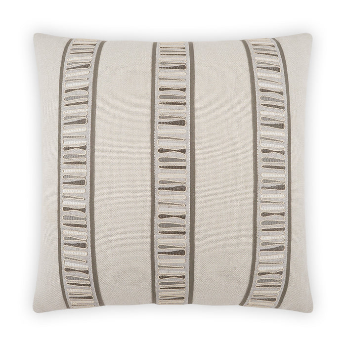 Decorative pillow with striped pattern on a white background